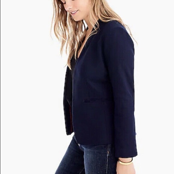J. Crew Going-Out Blazer in Stretch Twill - Navy - New with Tags - Picture 9 of 16